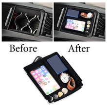 Draadloze oplaadarmsteun organizer console opbergdoos hoes voor tesla model s/x