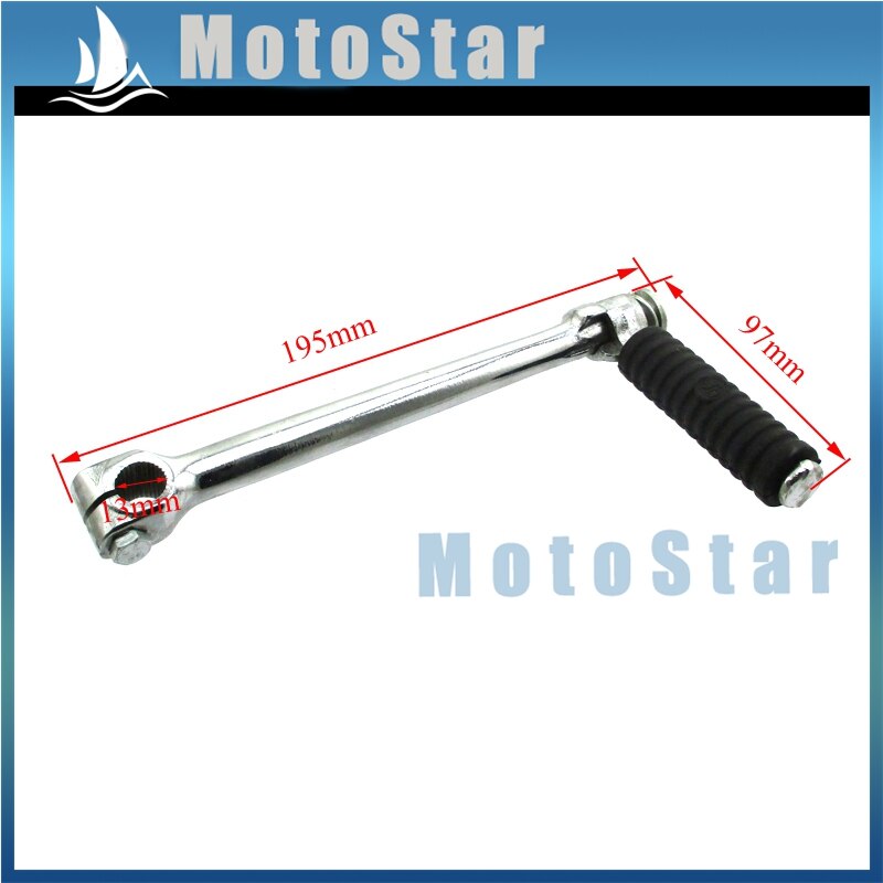13mm Moto Leva di Avviamento Kick Pedal Start Albero di Ricambio In Acciaio Inox Per 50cc 70cc 90cc 110cc 125cc Pit Dirt Bike Nero