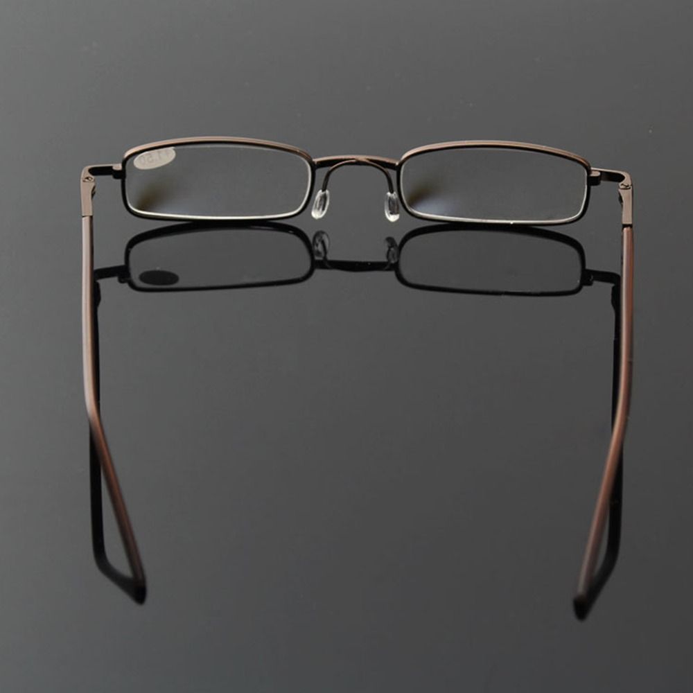 Gafas de lectura elegantes con protección ocular, gafas cuadradas de Metal ultraligeras, gafas para presbicia para hombres y mujeres
