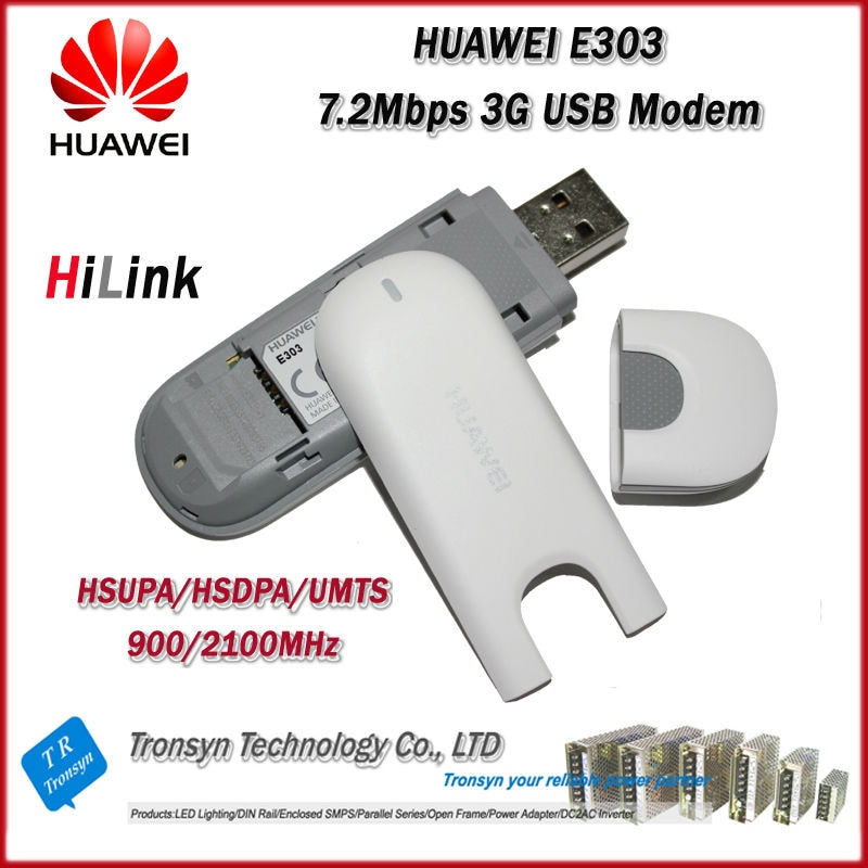 Originele Unlock 7.2 Mbps HSDPA HUAWEI E303 3G HSDPA USB Modem En HiLink USB Modem Ondersteuning 2100 Mhz