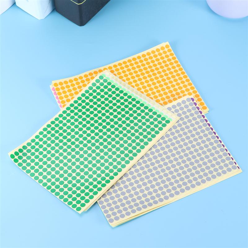30 stücke 6mm Bunte Punkte Aufkleber Etiketten Klebstoff Druck Papier Punkt Etikett Klassifizierung markieren Aufkleber für Erwachsene freundlicher