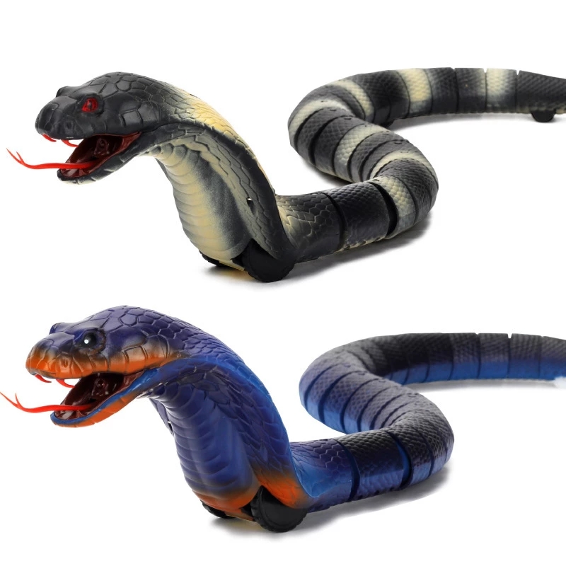 Jouet serpent Cobra De Brinquedo électronique assemblé, animaux De compagnie, télécommande infrarouge, Simulation De serpent à sonnette avec USB