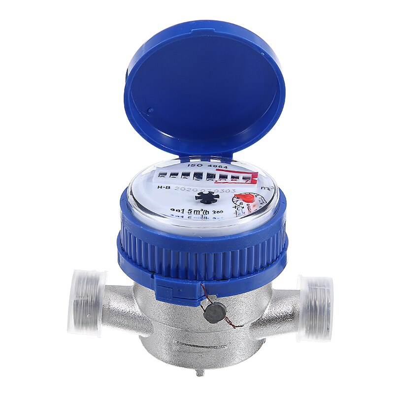 15mm 1/2 inch Cold Water Meter For Garden Home Dry Water Meters Single Water Flow Dry Table Counter