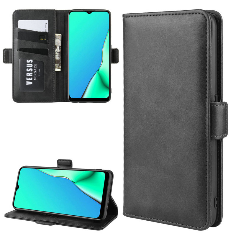 Voor Oppo A9 Wallet Case voor Oppo A9 voor Oppo A5 6.5 "Dubbele Flip Leather Cover telefoon Case Capa Etui Fundas>