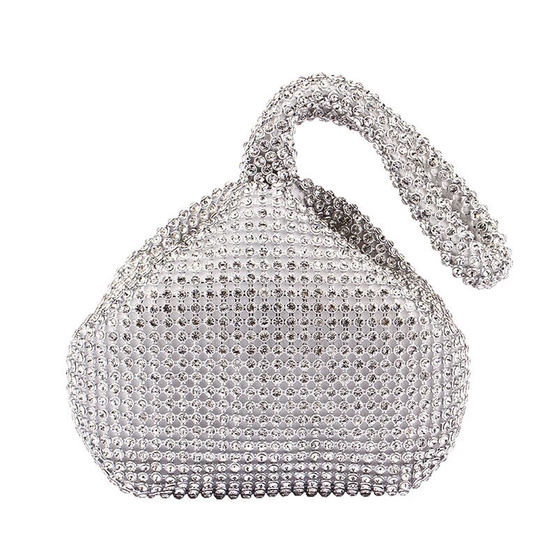 Frauen Kupplung handtaschen Diamanten Abend Party Tasche Mini Dame Hochzeit Kleine Tote Handtasche Neue Jahr Hand tasche brieftasche: Silber- Handtasche
