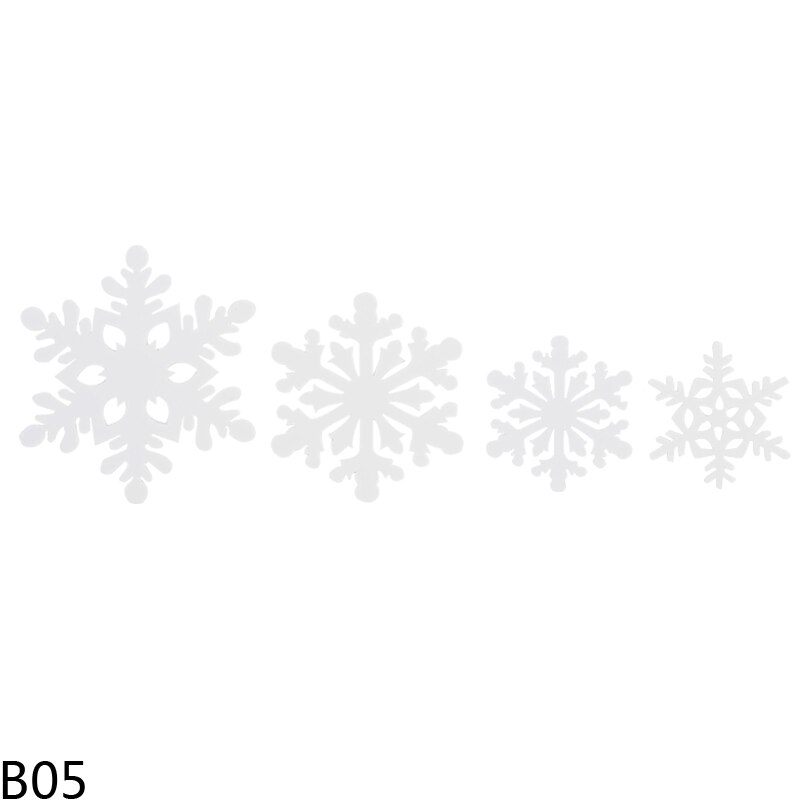 4pcs Silver White Snowflake Cake Topper Christmas Ice Princess Cupcake Toppers For Wedding Kid Birthday Party Cake Dessert Decor: B05-white