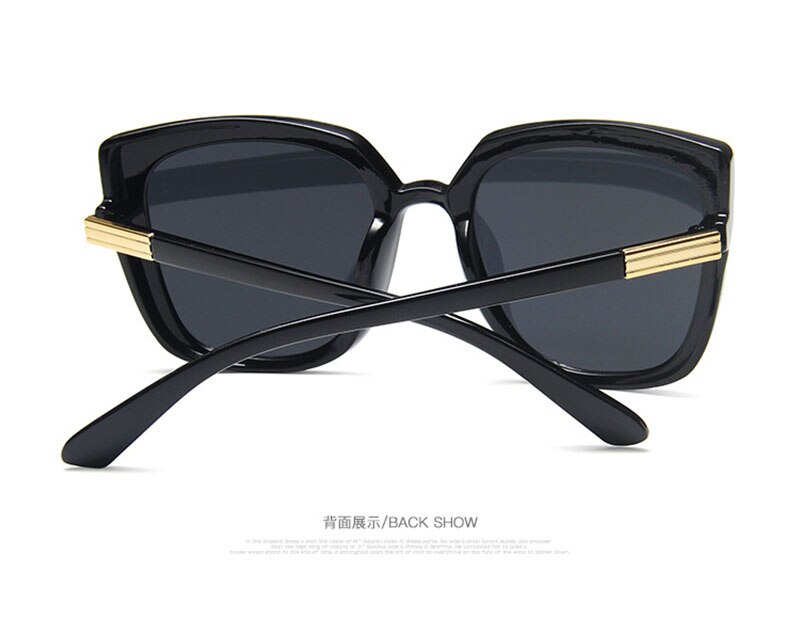 Gafas de sol de cara grande para hombre y mujer, lentes de sol de tendencia europea y americana, retro, con personalidad,: 4
