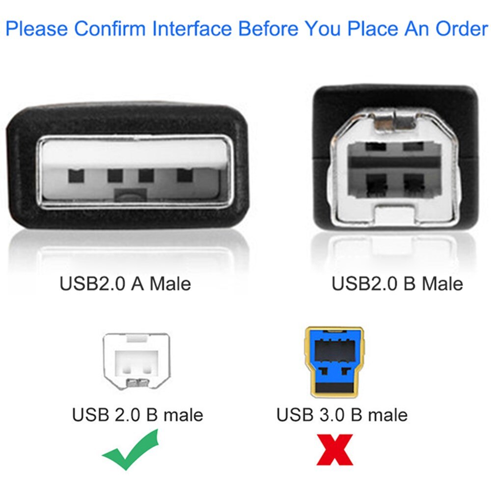 Usb 2.0 Printer Kabel High Speed Uitbreiding Print Kabel Voor Canon Hp Epson Brother Printer Cord 1.5 M 3 M 5 M Type A Naar Type B