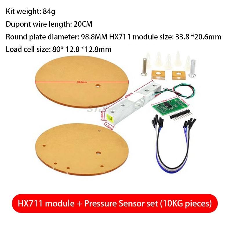 Sensor de peso de celda de carga Digital HX711, módulo de ruptura convertidor AD, báscula de cocina electrónica portátil de 1KG-20KG para báscula Arduino: Granate