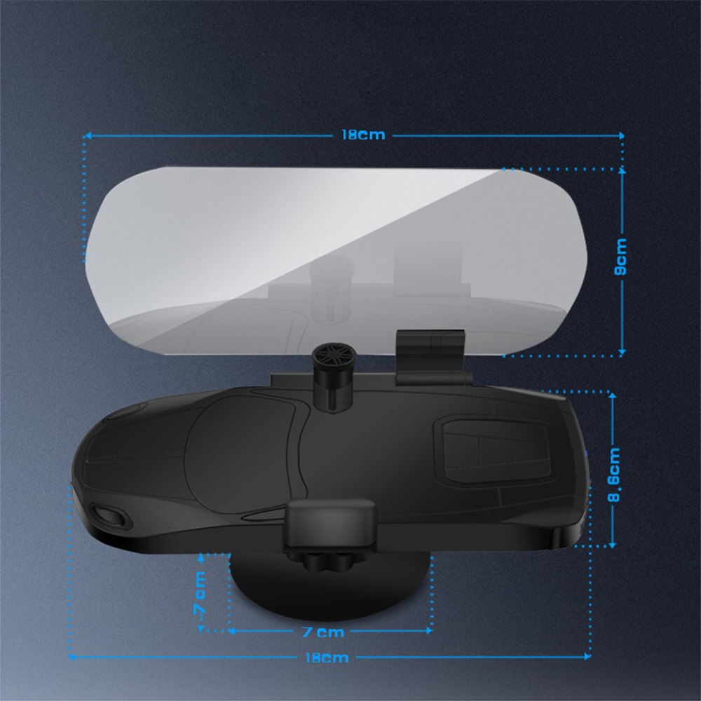 10W Fast Qi Wireless Car Mount Charger Car Windscreen Projector HUD Head Up Display GPS Map Guide Wireless Charging Pad