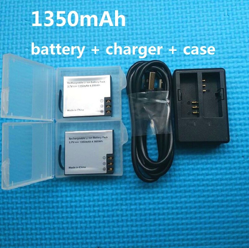 Oryginalna ładowarka 1350/1050mAh podwójna ładowarka do SJCAM Sj4000 powietrza Sj5000X C30 EKEN H9R Akaso V50 akcesoria do kamer w ruchu: L Combination