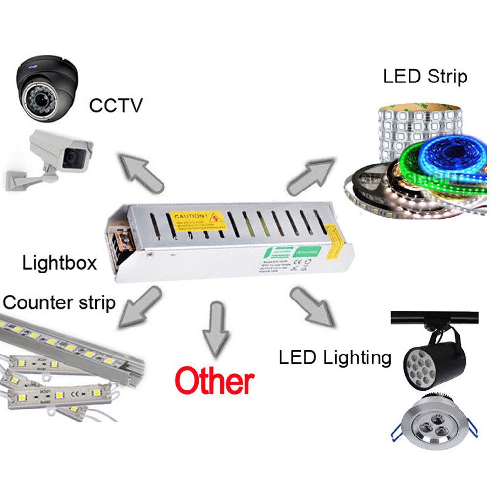 LED 12 V fuente de alimentación 3 5 8,5 10 15 30 A DC 12 V LED, transformadores de fuente de alimentación 12 V 220V A 12 V 36W 60W 120W 150W 180W 200W