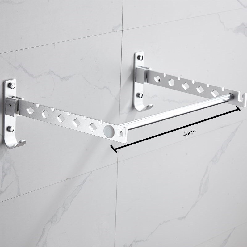 Bathroom Folding Home Laundry Adjustable Drying Rack Retractable Balcony Tool Punch Free Multifunction Clothes Hanger Indoor: B-1 40cm