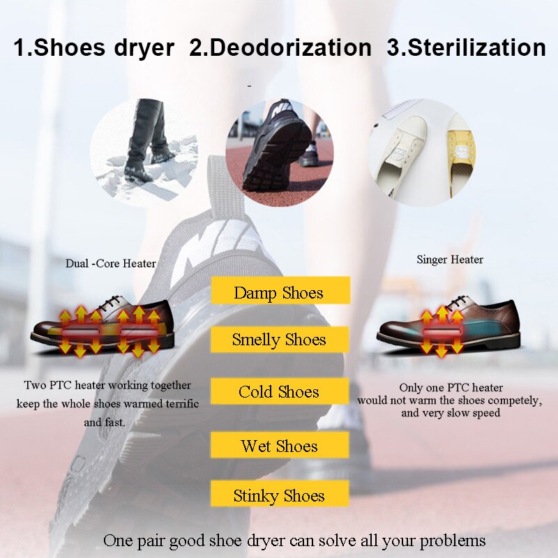 Portable sèche-chaussures électrique 220 V désodorisant stérilisation déshumidification chaussures au four sèche-chaussures pour chaussures Wam sèche-chaussures