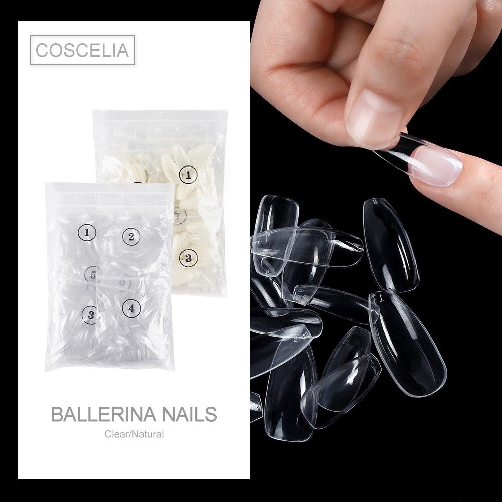 120/500 Stuks Nep Nagels Mallen Dual Systeem Vorm Valse Nail Clear Transparante Vorm Nail Art Tips Acryl gel Voor Nagels Manicure