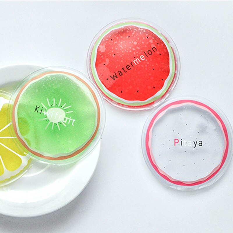 3pcs Reusable Cooling ice pack cold Round Colourful Iced Packs Cooler Bags Fruit Cold Fresh Food Drink Ice Gel pack