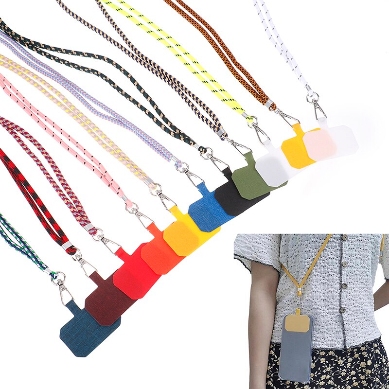 Universele Crossbody Patch Telefoon Lanyards Mobiele Telefoon Strap Lanyard Nylon Zachte Touw Mobiele Telefoon Opknoping Cord Holder