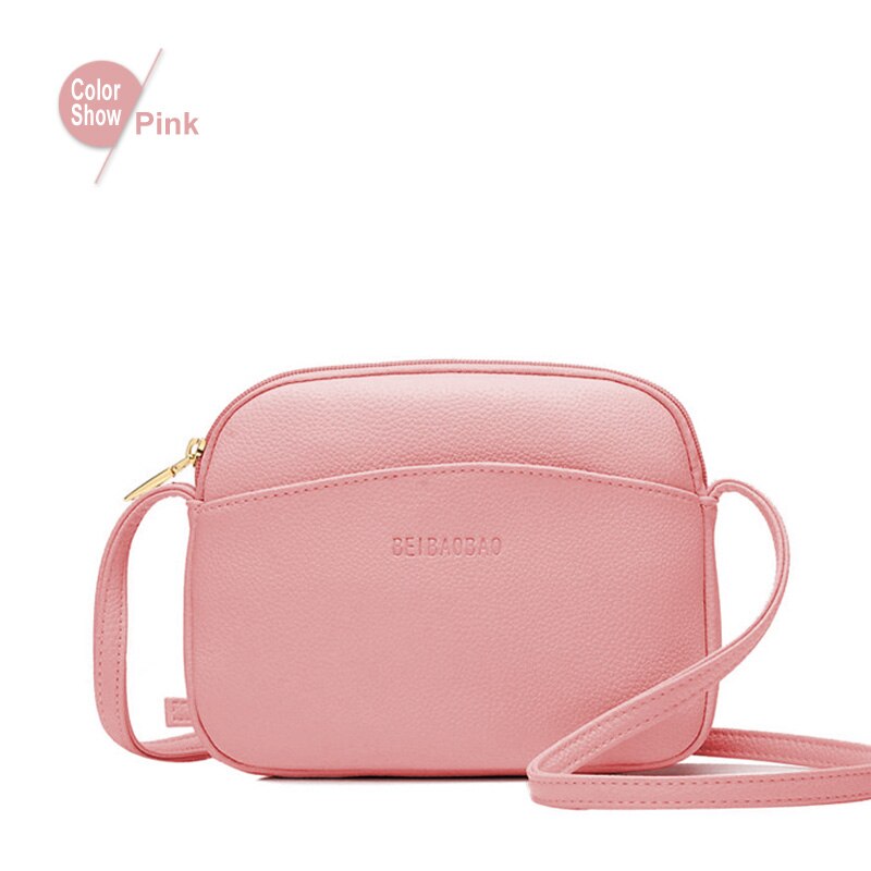 Sacs à bandoulière chauds pour femmes sacs décontracté Mini bonbons couleur sacs de messager pour les filles rabat sacs à bandoulière en cuir Pu: Rose