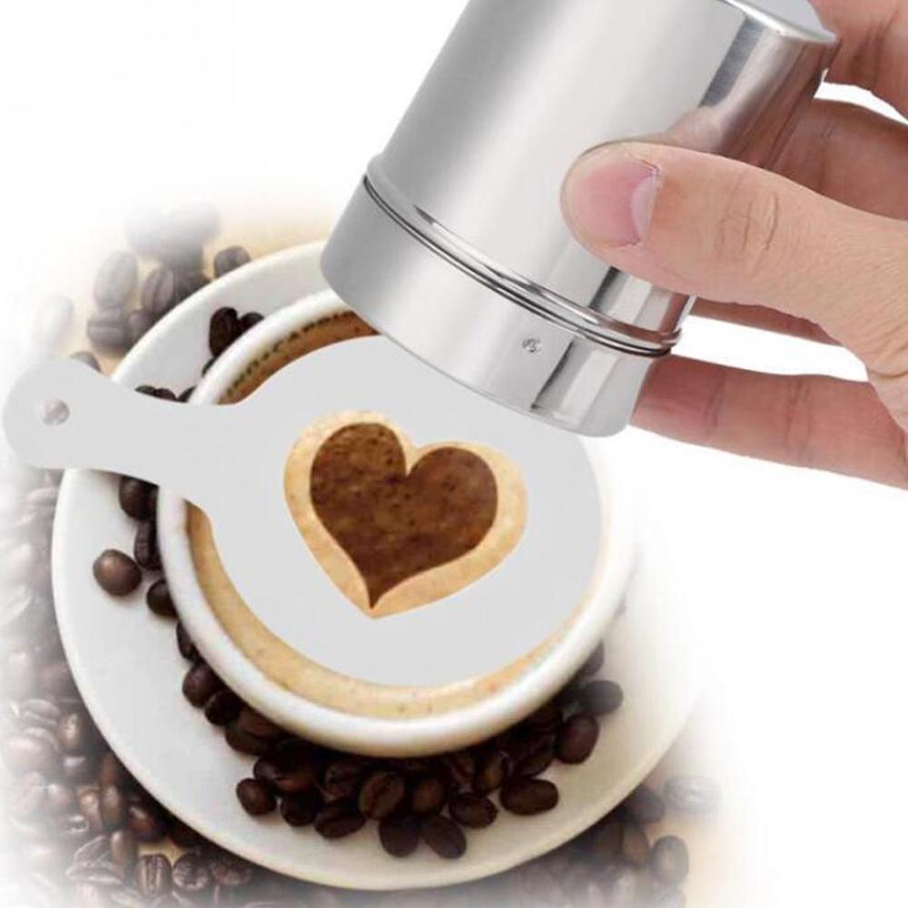 1/8Pcs Christmas Cookie Stencil Coffee Latte Cappuccino Coffee Duster Art Cake Templates Stencils Tools Barista Accessories S8T7
