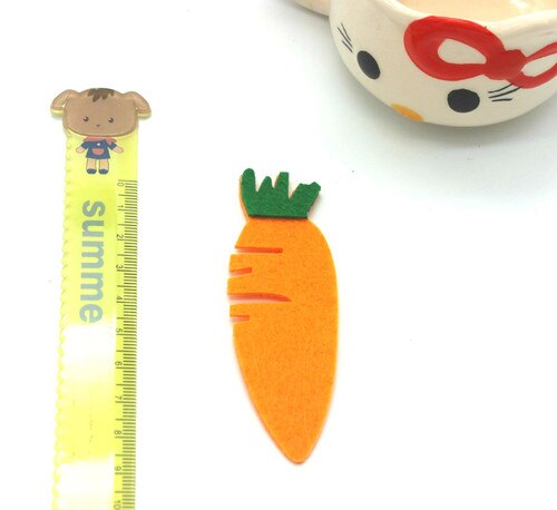 3pcs Furit Mixed Felt Craft Non Woven Patch Applique DIY Felt Pad Kindergarten Decoration Wall Sticker: Light Yellow