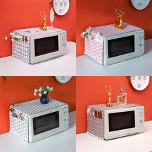 Cotton Linen Fabric Dust Cover Microwave Oven Box Pastoral Style Towel