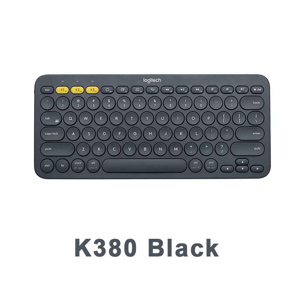 Logitech K380 Wireless Multi-device Bluetooth Mute IPad Tablet Keyboard Computer Desktop Mobile Phone Multi Device Keyboard: black