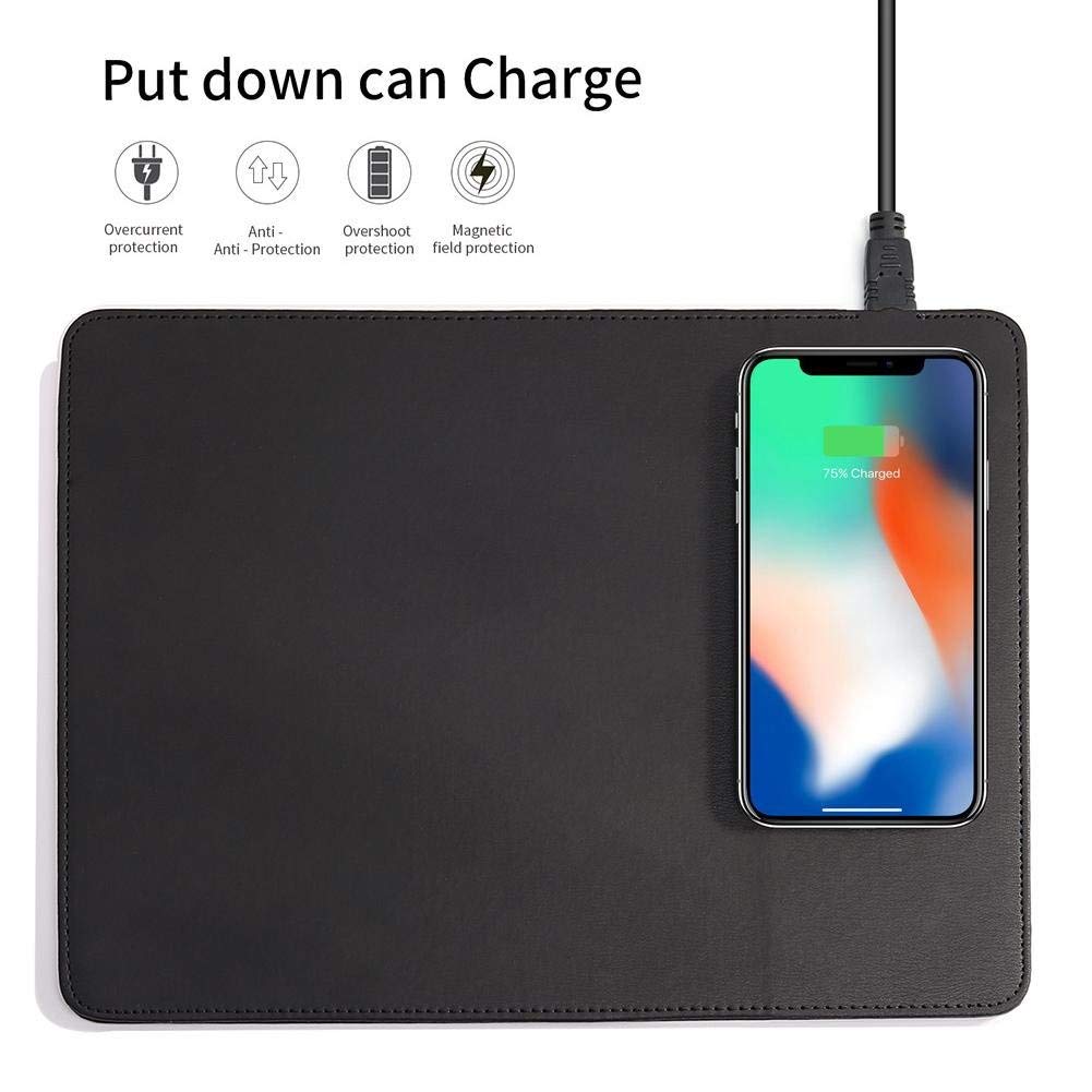 praktisch Qi kabellos-ladegerät Ladung Maus Pad matt Für IPhone X/8 8 Plus Für Samsung S8 Plus /S7 S6 Rand Hinweis 8 Hinweis 5