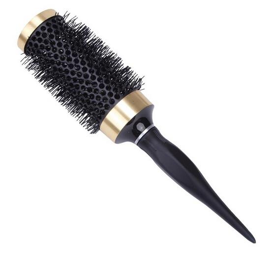 Keramisk ion salon bærbar hårbørste hårstyling hårbørste frisørkam rundt krøllet hår ruller værktøj 1 stk.: 45 sorte