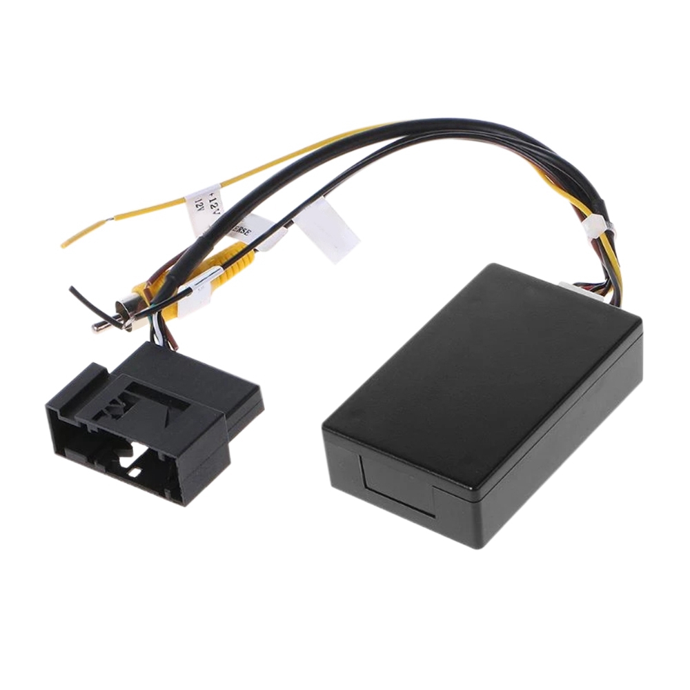 Rgb naar (rca) av cvbs signaalconverter/decoderbox adapter voor de originele achteruitrijcamera van de tiguan, golf 6 en passat cc.