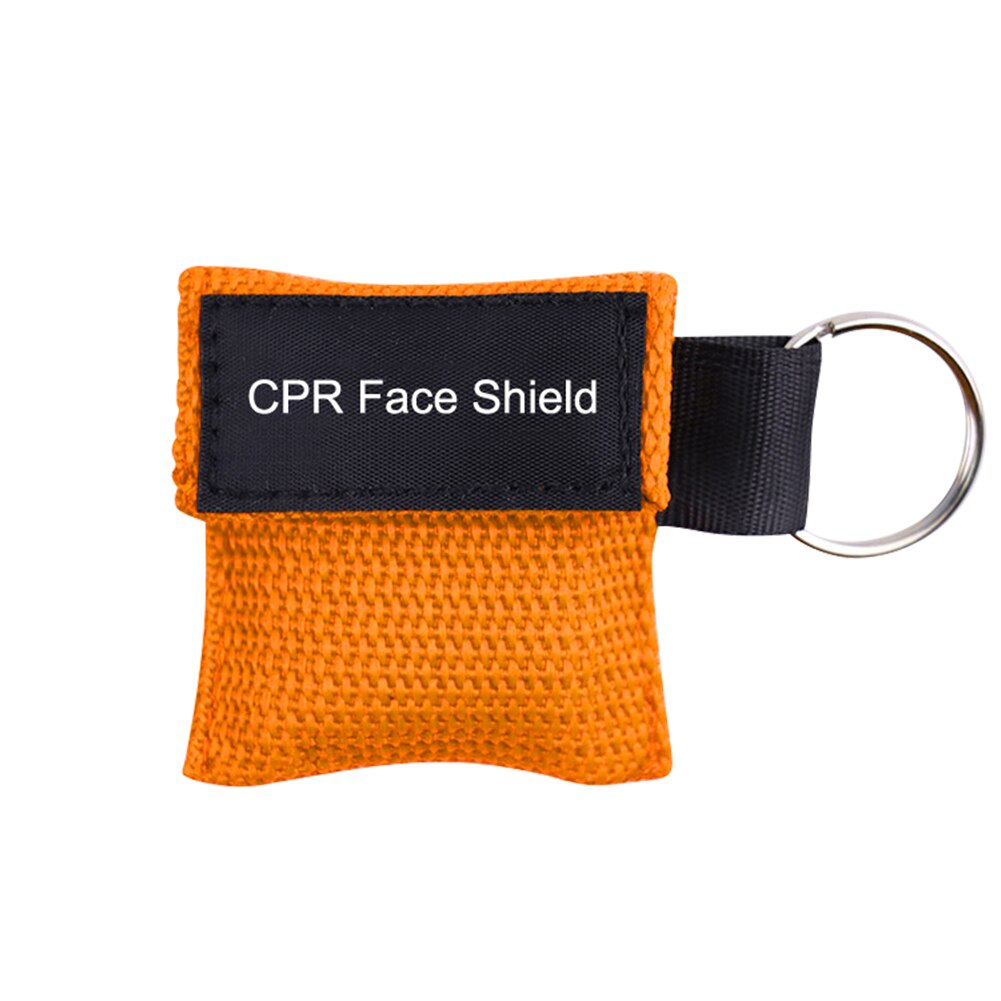 LLavero de máscara RCP de Color opcional, protector de primeros auxilios, máscara RCP de emergencia, herramientas de cuidado de salud: orange