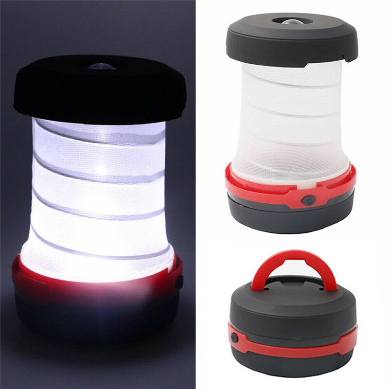 ZANCAKA Folding Camping Lantern Retractable Led Tent Flashlight Outdoor Light 3 Mode LED Lantern For Hiking Emergencies Torch: Red