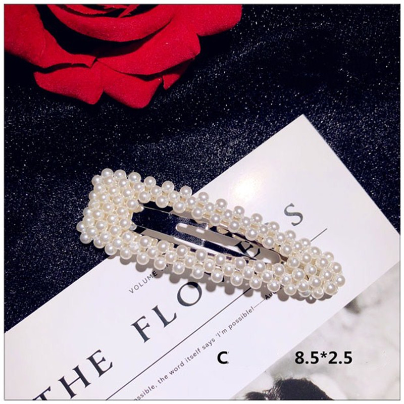 Vintage Hairwear Voor Vrouwen Eenvoudige Zoetwater Parels Bloem Haar Clip Haarspelden Hairwear Fijne Sieraden Temperament Zoete Bijoux: C