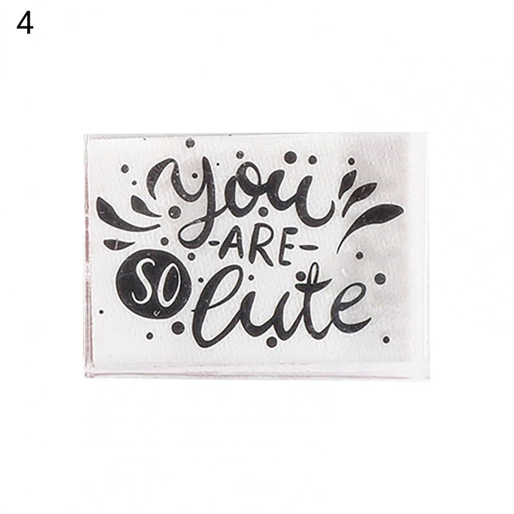 Transparent Warm Phrases Clear Stamp Rectangular Stamp Multifunctional for Home:  4