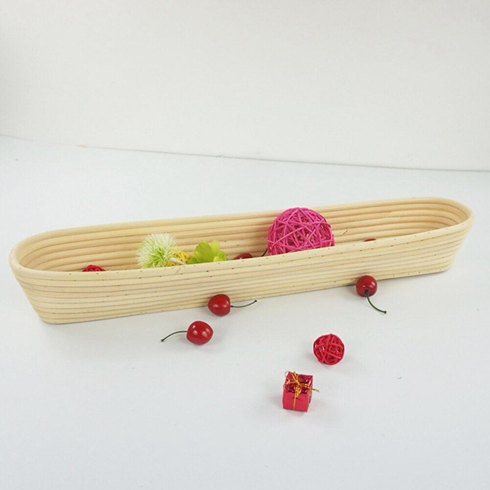 Wicker Baguette Proofing Basket Dough Baskets Baguette Fermentation French Bread Dough Proofing Rattan Basket with Cloth Cover