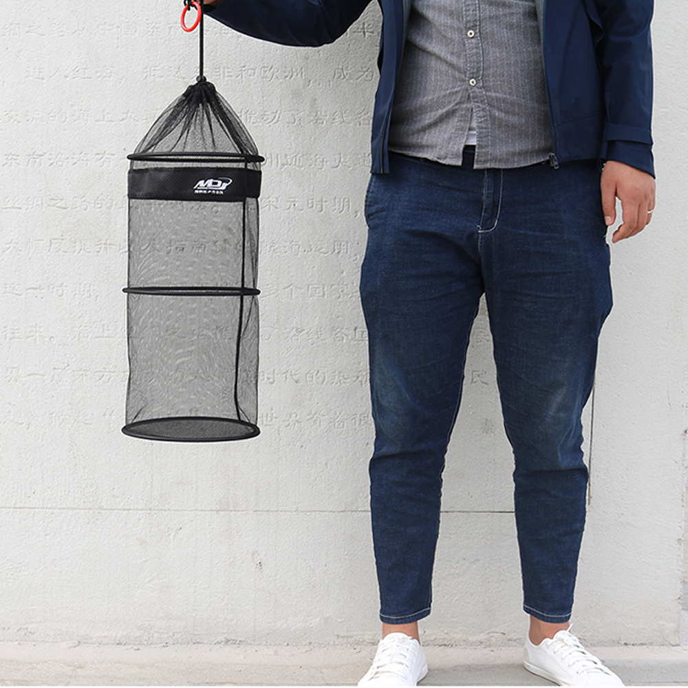 Draagbare Visnet Met Kleine Netje Sneldrogende Vissen Trap Netten Opvouwbare Rivierkreeft Karpervissen Accessoires Tool X467G