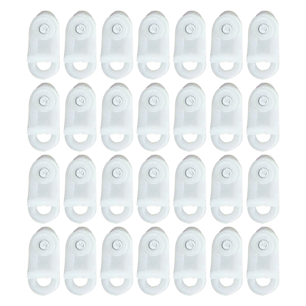 100pcs Curtain Track Plastic Gliders Hooks Double Rails Ceiling Pulley Shower Window Lightweight Quiet Stable Fits Home Decor