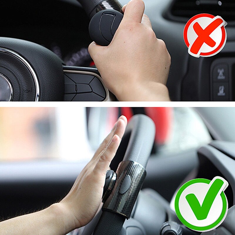 Auto stuurwiel booster zwart siliconen comfortabele flexibele draaiknop hulpstuk bedieningshendel grip 85 x 55mm