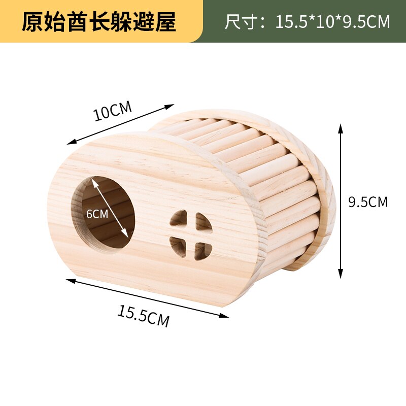 Wooden Hamster Multi-room Hamster Maze Toy Hamster Cage Landscaping Supplies Hamster Shelter Hamster Accessories Hamster Nest: 007