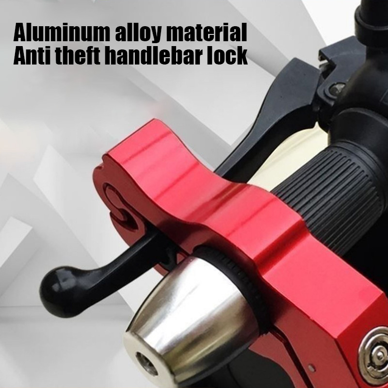 Blocco impugnatura per moto Blocco freno/manubrio/acceleratore per carichi pesanti che protegge la tua bici, il ciclomotore, sotto i 5 secondi! Antifurto