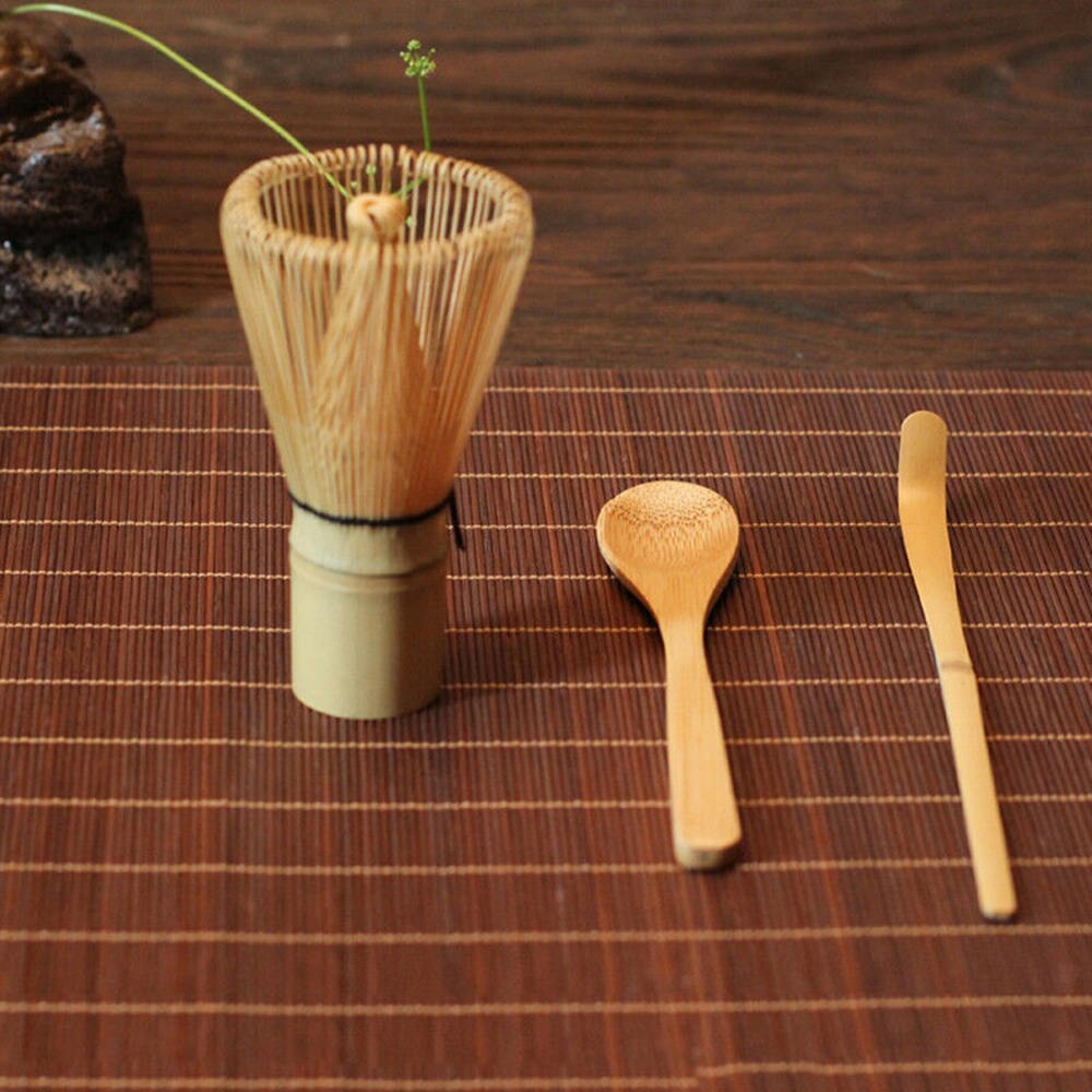 3 stk japansk tesæt matcha bambus piskeris teske traditionel scoop te ceremoni dele køkken tegrej værktøj