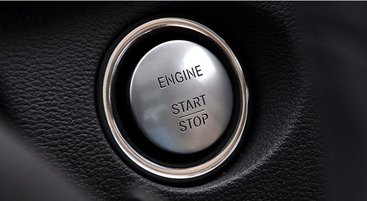 5x start-stop-drukknop motorcontactschakelaar voor mercedes-benz  w204 w205 w212 w164 w166 w221: Zilver