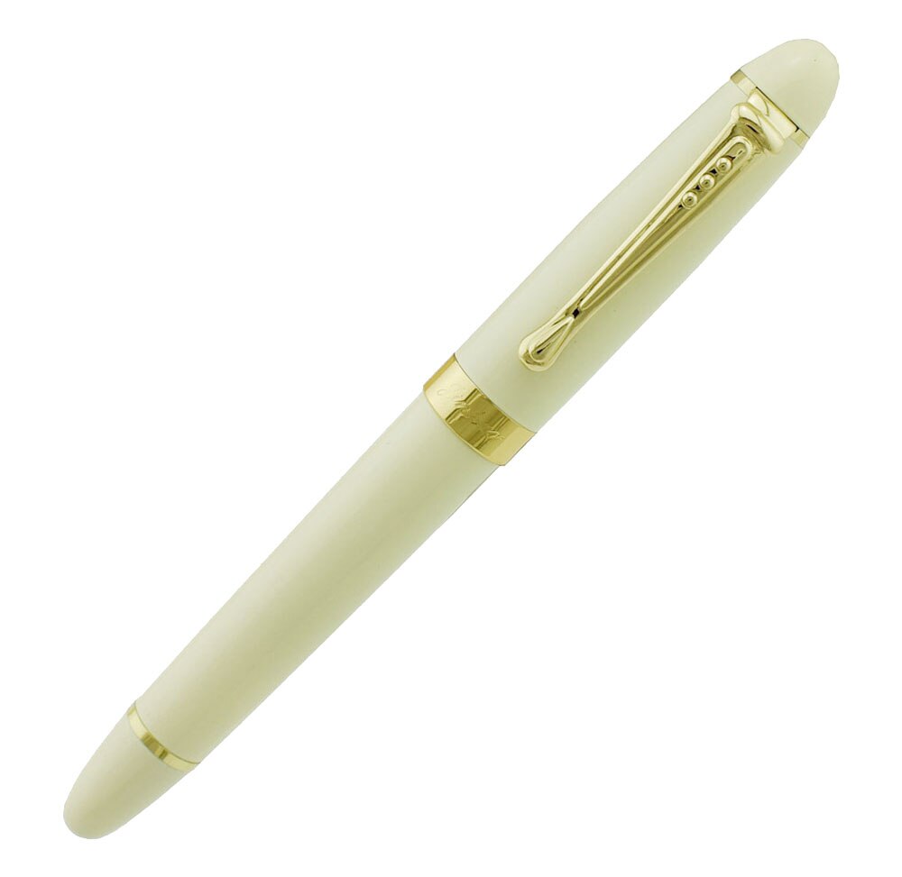 Jinhao X450 Metalen Kalligrafie Gebogen Nib Vulpen 450 Geavanceerde Klassieke Inkt Pen met Gouden Clip voor Kantoor School Thuis praktijken: Ivory
