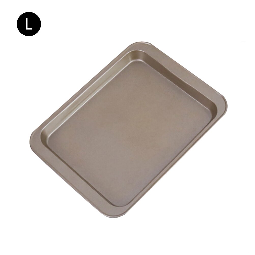 Metallic Non-stick Rectangular Bread Cake Pan Baking Oven Tray Dish Mold DIY Bakeware Baking Pans Cake Mold Cake tools 13/11inch: Golden 33x23CM