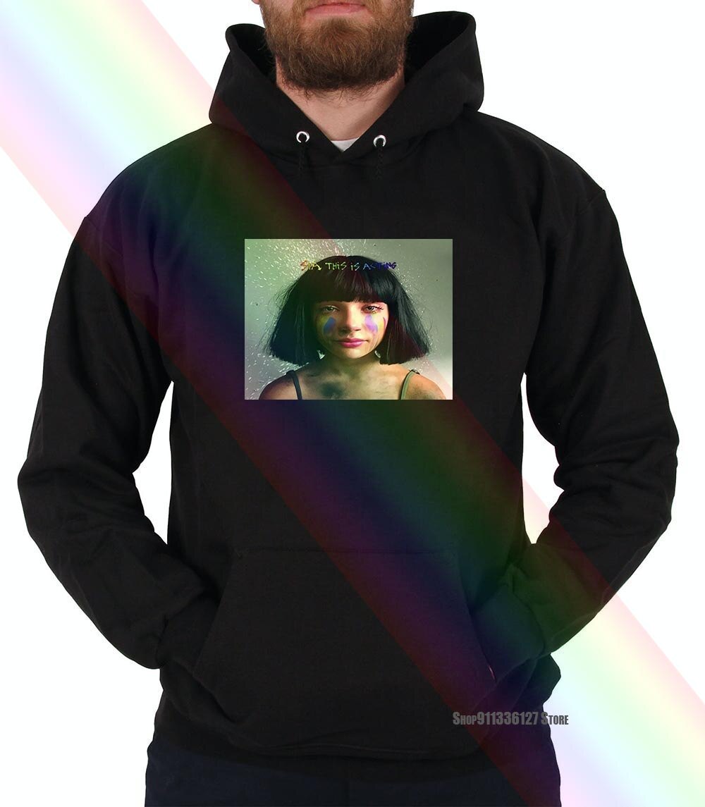 Sia Hoodie Sweatshirts Sweahoodie Sweatshirts This Is Acting Vinyl Cd Cover Small Medium Large Or Xl Women Men: XXXL