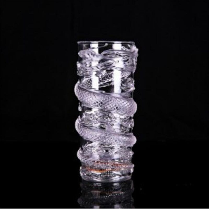 acrílico luminoso agua té copa de vino dragón verter agua brillante luz colorida inducción taza botón Bar suministros de