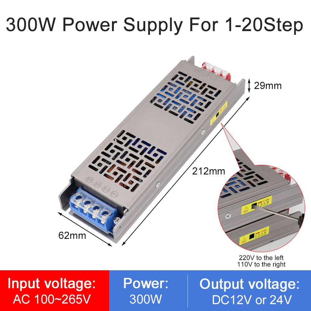 Controlador LED de escalera con Sensor de movimiento, tira de luces LED de paso de escalera de 12V y 24V, tira de luces de píxeles laterales, iluminación de escalera interior de 1-32 pasos: YELLOW / Morado