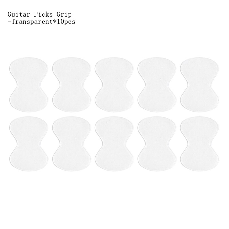10 Pack Guitar Picks Grips Help You Hold Guitar Picks Tightly Black /Clear Silicone Guitar Pick Holder Self Adhesive