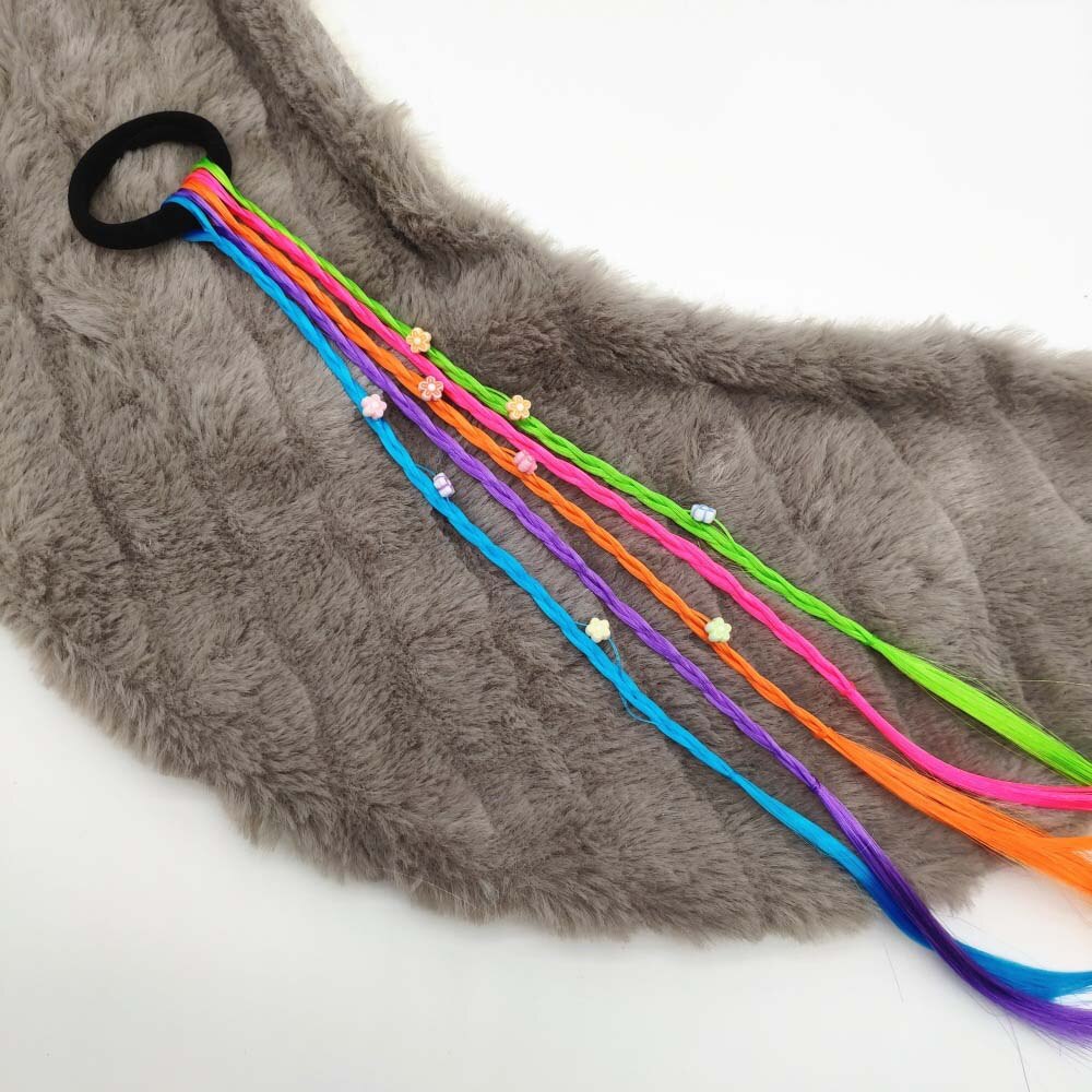 1pc børn paryk fletninger multi-farve mini klip børn elastikker hårbånd pige søde hår tilbehør koreansk stil hår reb: 11