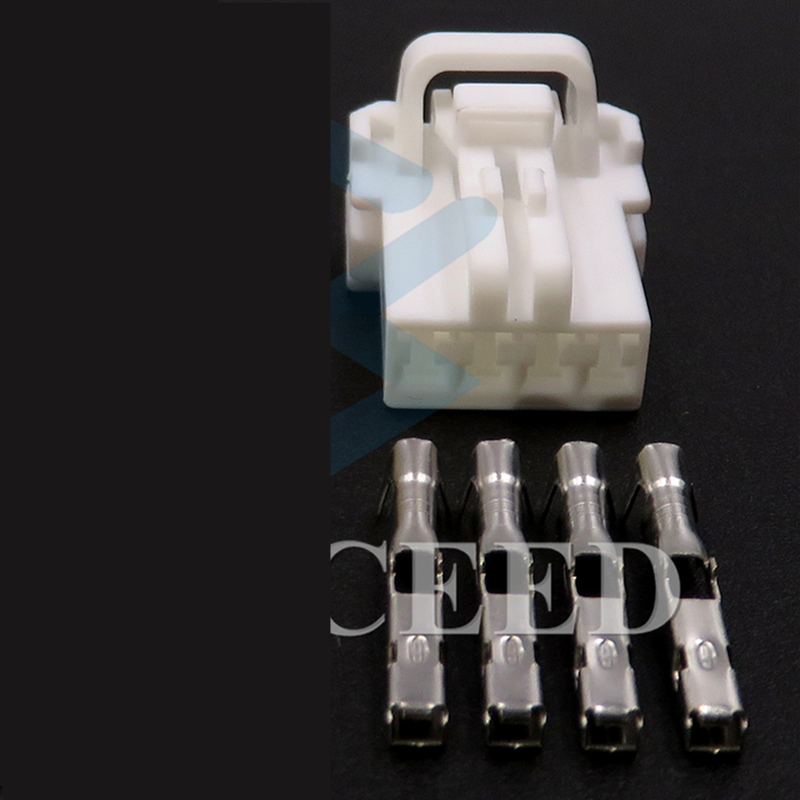 MG611275 Conjunto de 4 pines de CA, arnés de cables automotriz, Conector sin sellado con Terminal, enchufe de acoplamiento macho y hembra, MG621389, 2 juegos: Negro