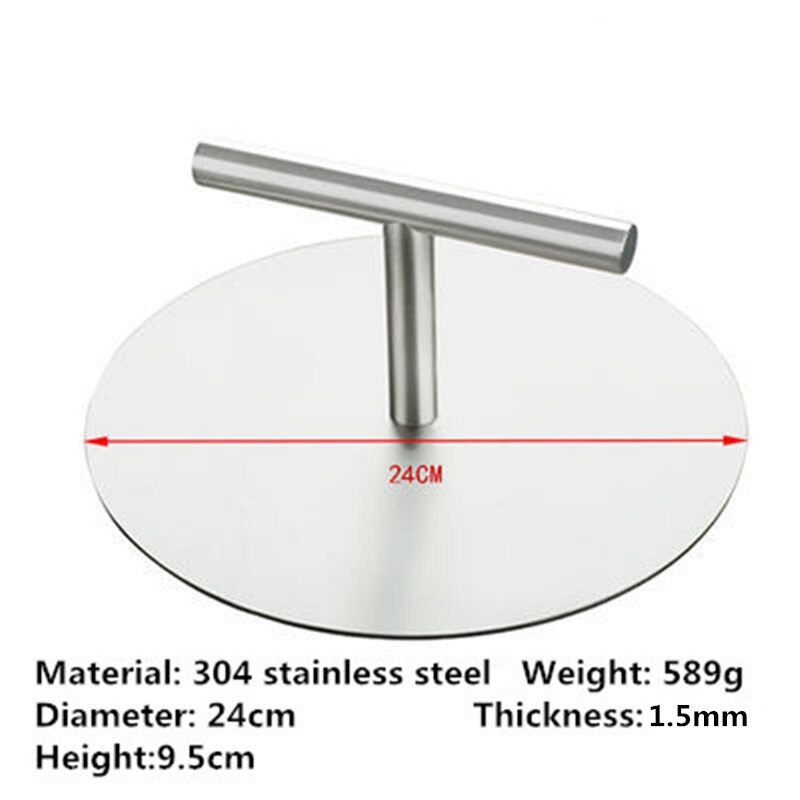 Grill roast squid cake tools Steak press pressure iron board Flat meat hovel cooking BBQ kitchen cooking utensils: 24cm